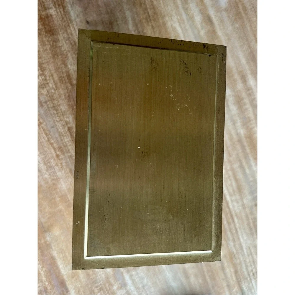 Vinatge Montreux Anniversary Clock Quartz Brass Glass Case Made In Germany READ